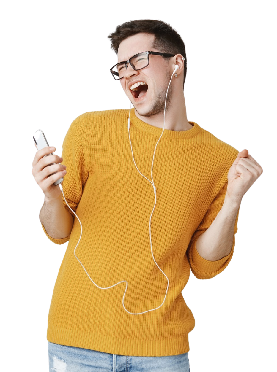 Rapaz Ouvindo Musica